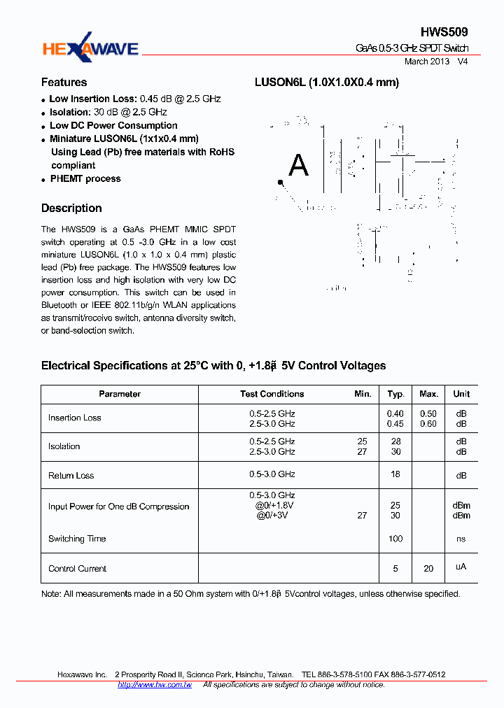 HWS509-V4_8336769.PDF Datasheet