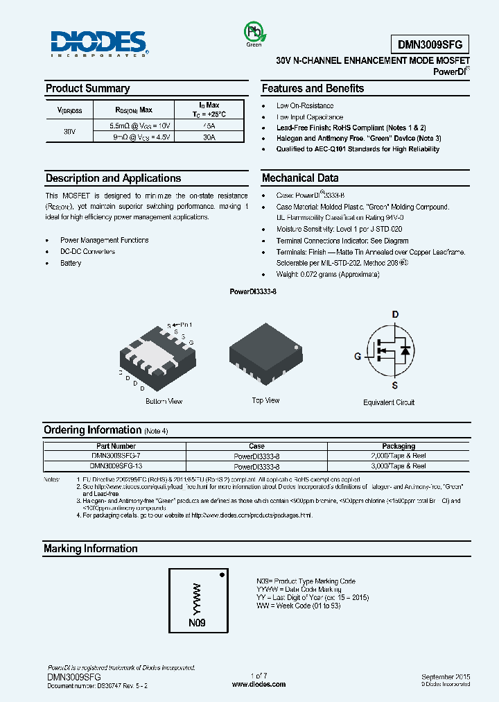 DMN3009SFG-13_8374671.PDF Datasheet