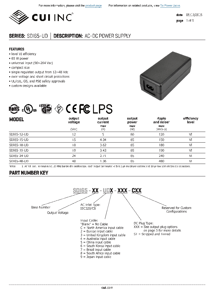 SDI65-15-UD_8396940.PDF Datasheet
