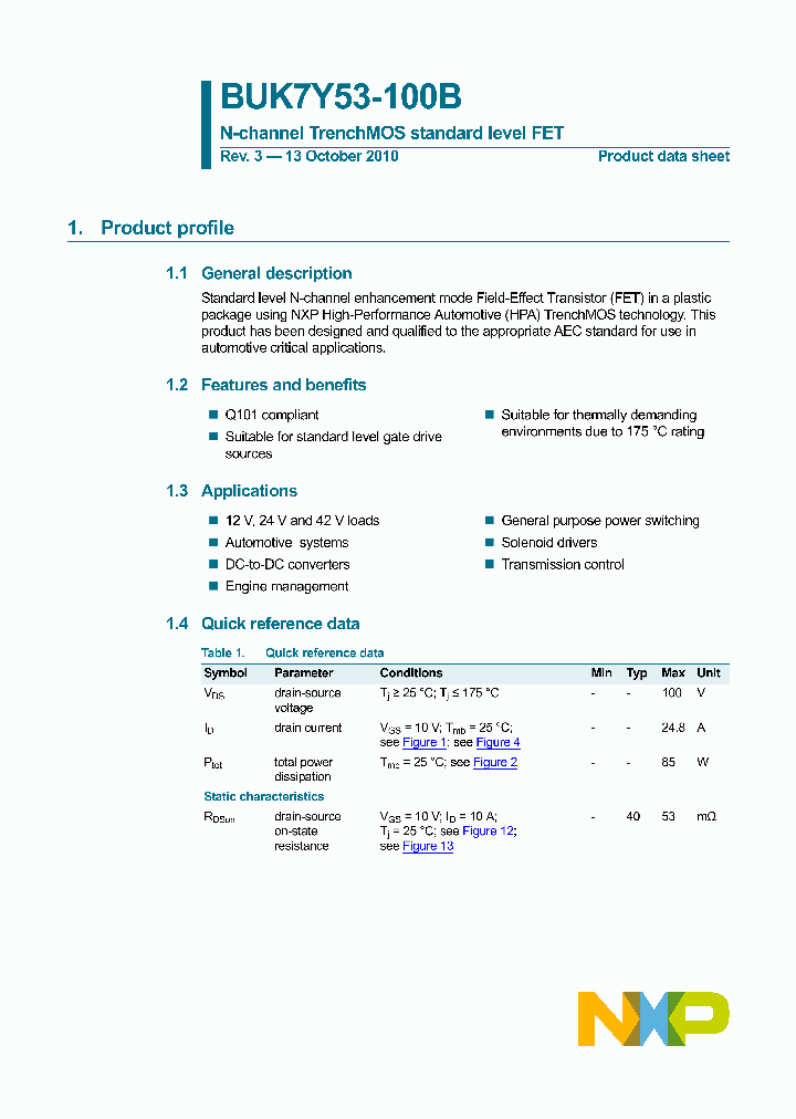 BUK7Y53-100B-15_8879350.PDF Datasheet