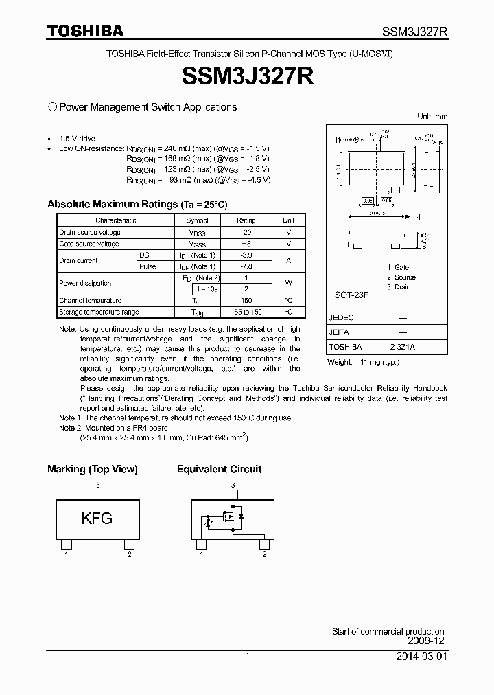 SSM3J327R-14_8886971.PDF Datasheet