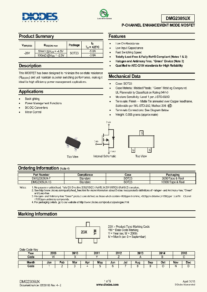 DMG2305UX-13_8912121.PDF Datasheet