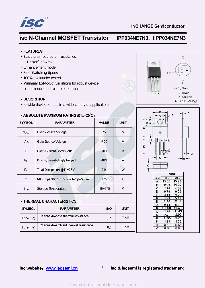 IIPP034NE7N3_8923912.PDF Datasheet