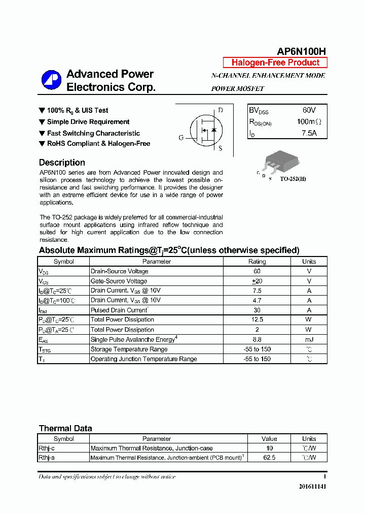 AP6N100H_8942468.PDF Datasheet