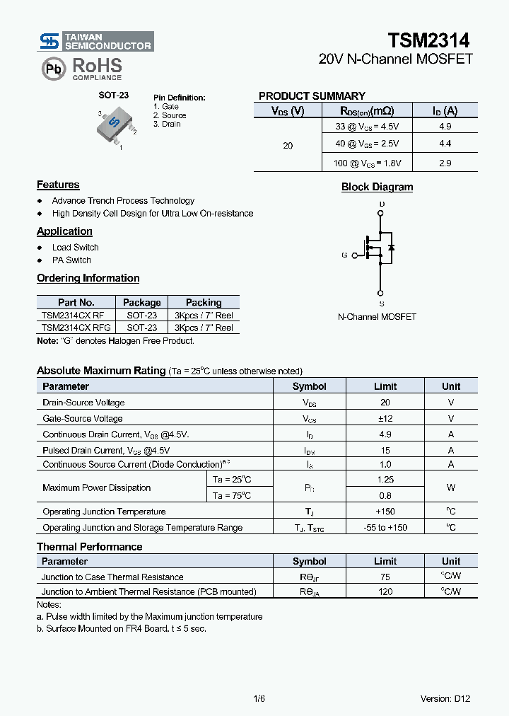 TSM2314CXRF_8948229.PDF Datasheet