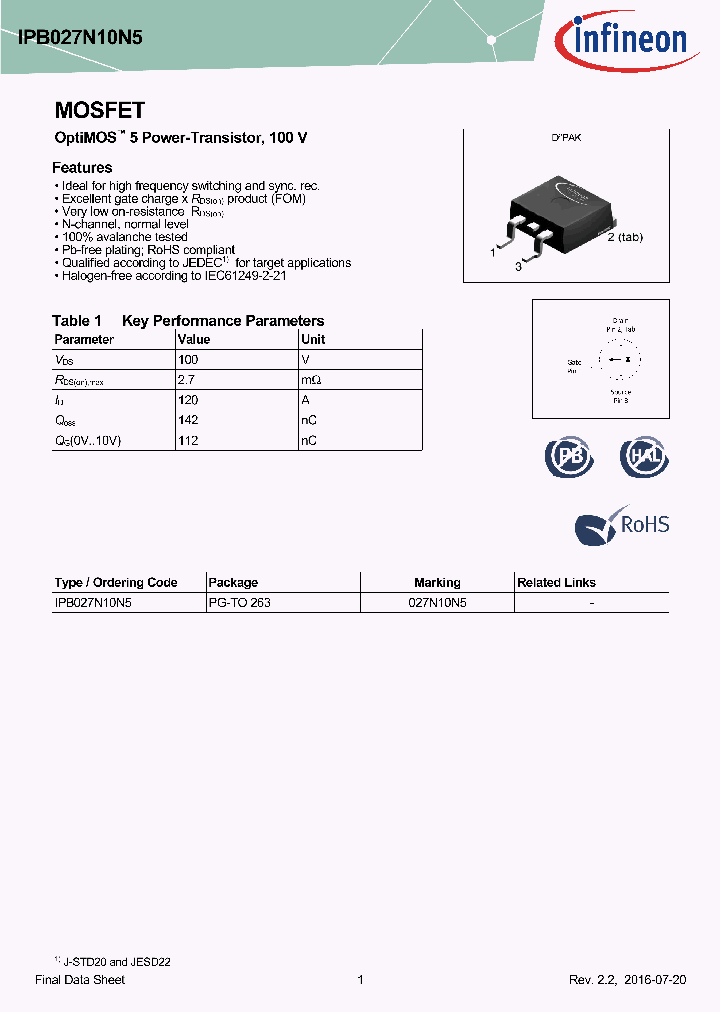 IPB027N10N5-16_8951975.PDF Datasheet