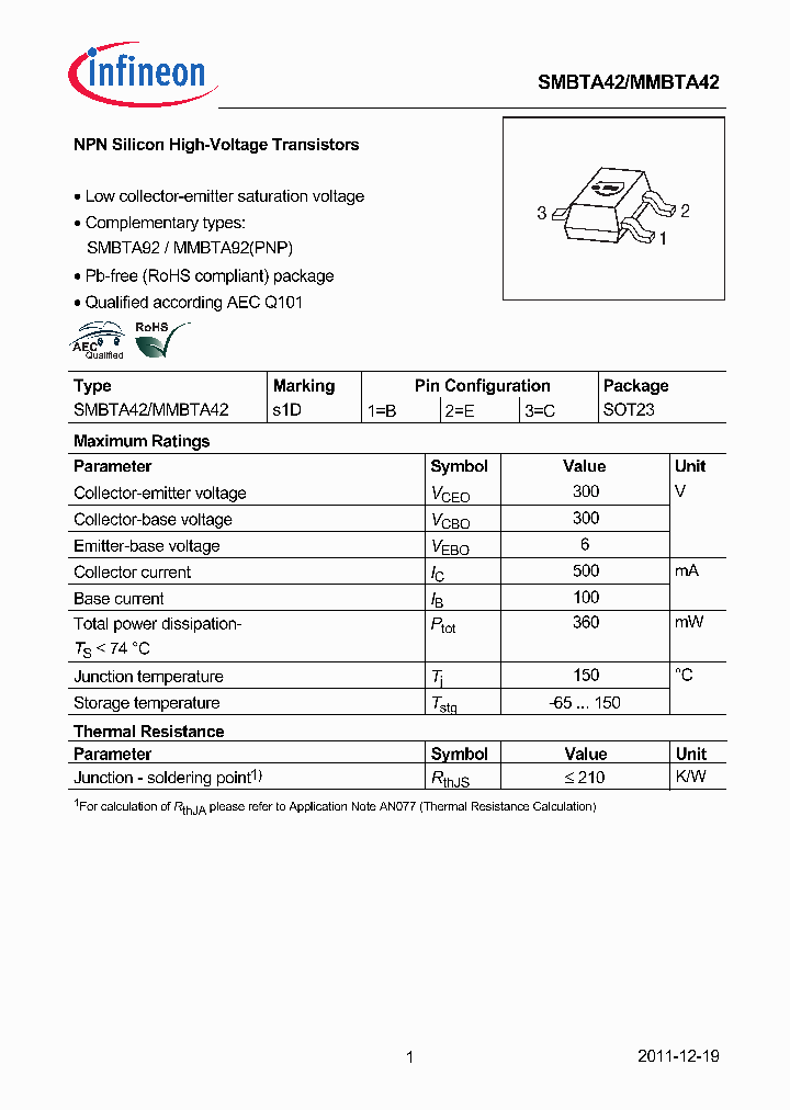 SMBTA42_8977954.PDF Datasheet