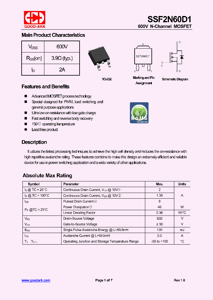 SSF2N60D1_9047040.PDF Datasheet