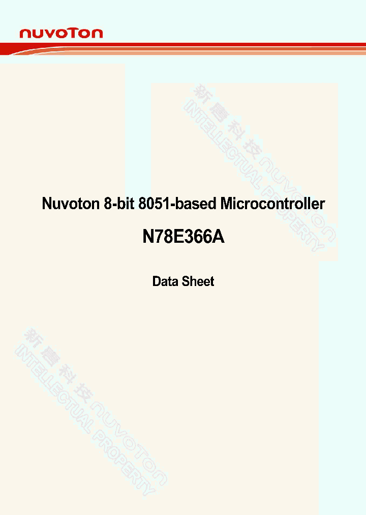 N78E366A_9053618.PDF Datasheet