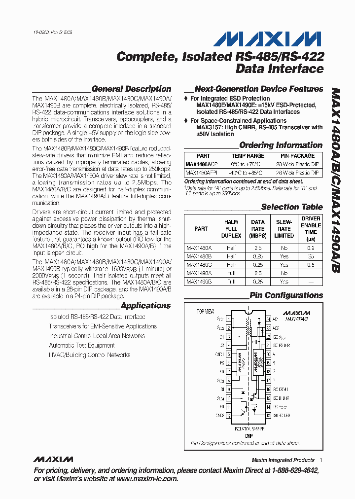 MAX1480BCPI_9078069.PDF Datasheet