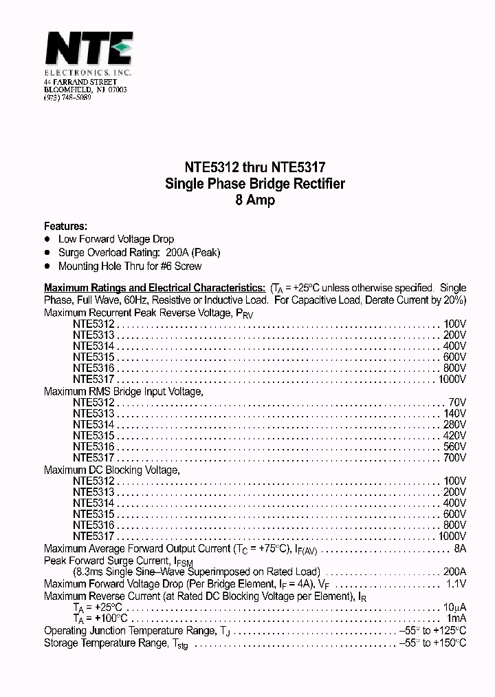 NTE5313_9094815.PDF Datasheet