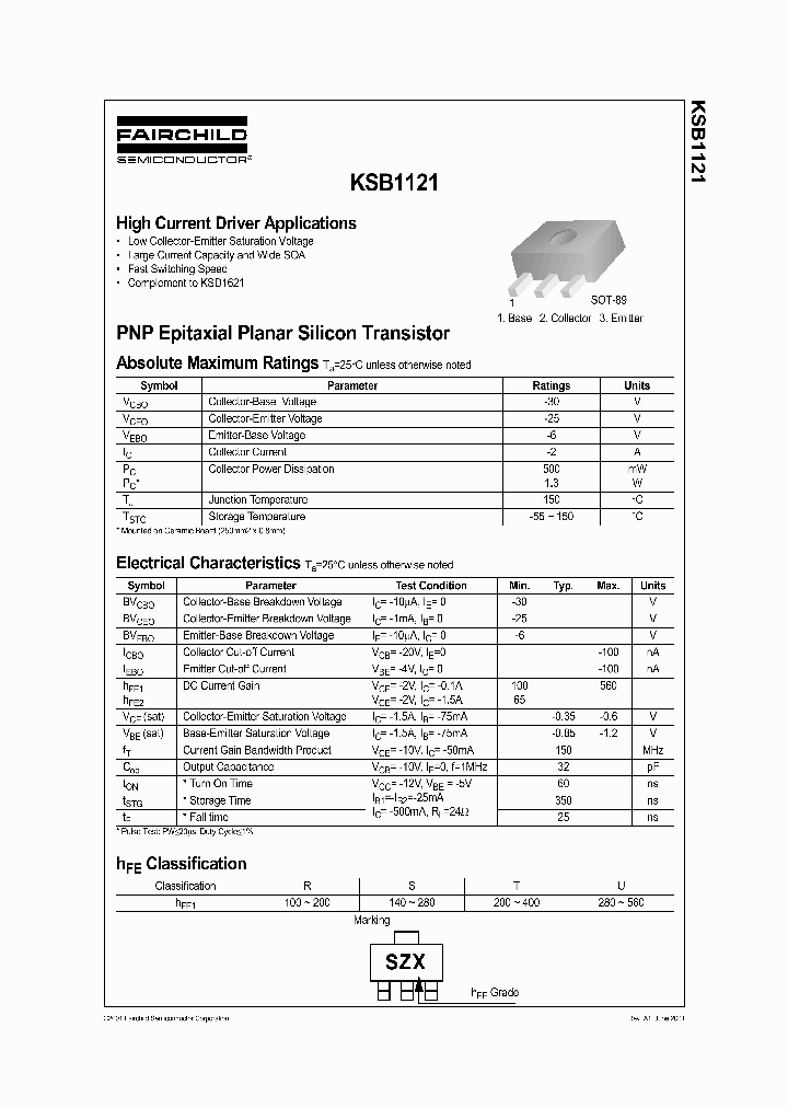 KSB1121TTF_9097235.PDF Datasheet