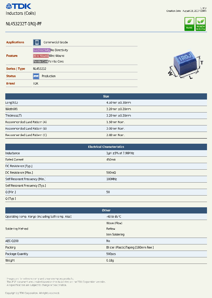 NL453232T-1R0J-PF_9105494.PDF Datasheet